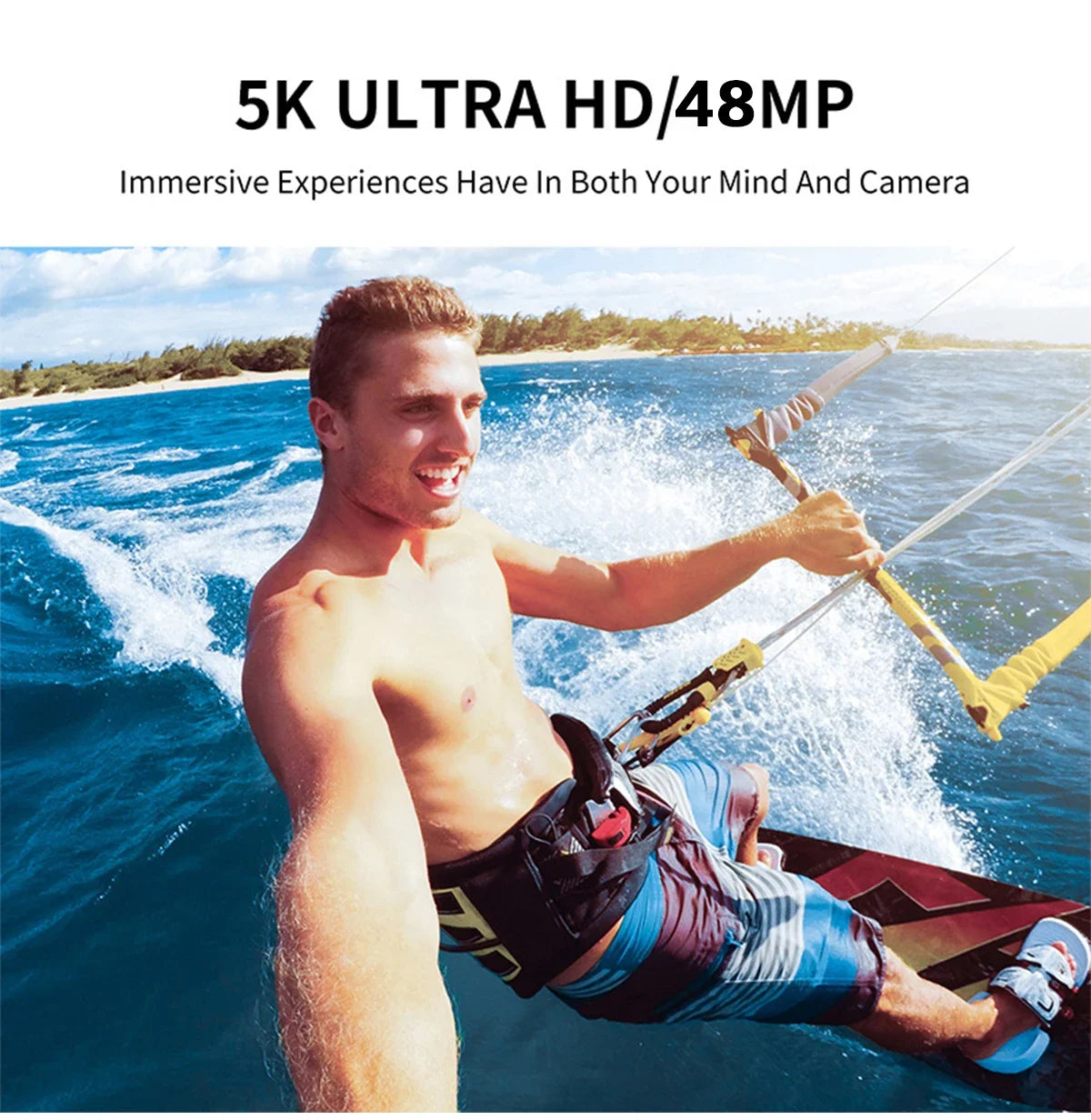 5K 4K 60FPS Action Camera! Interchangeable Lens 48MP Stabilizer WiFi